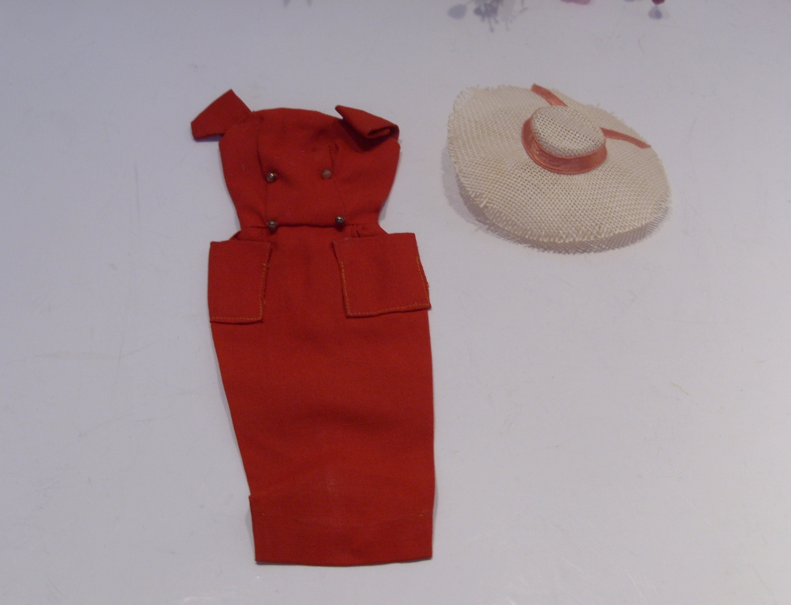 Barbie Sheath Sensation 1960's Red Dress # 986 With White