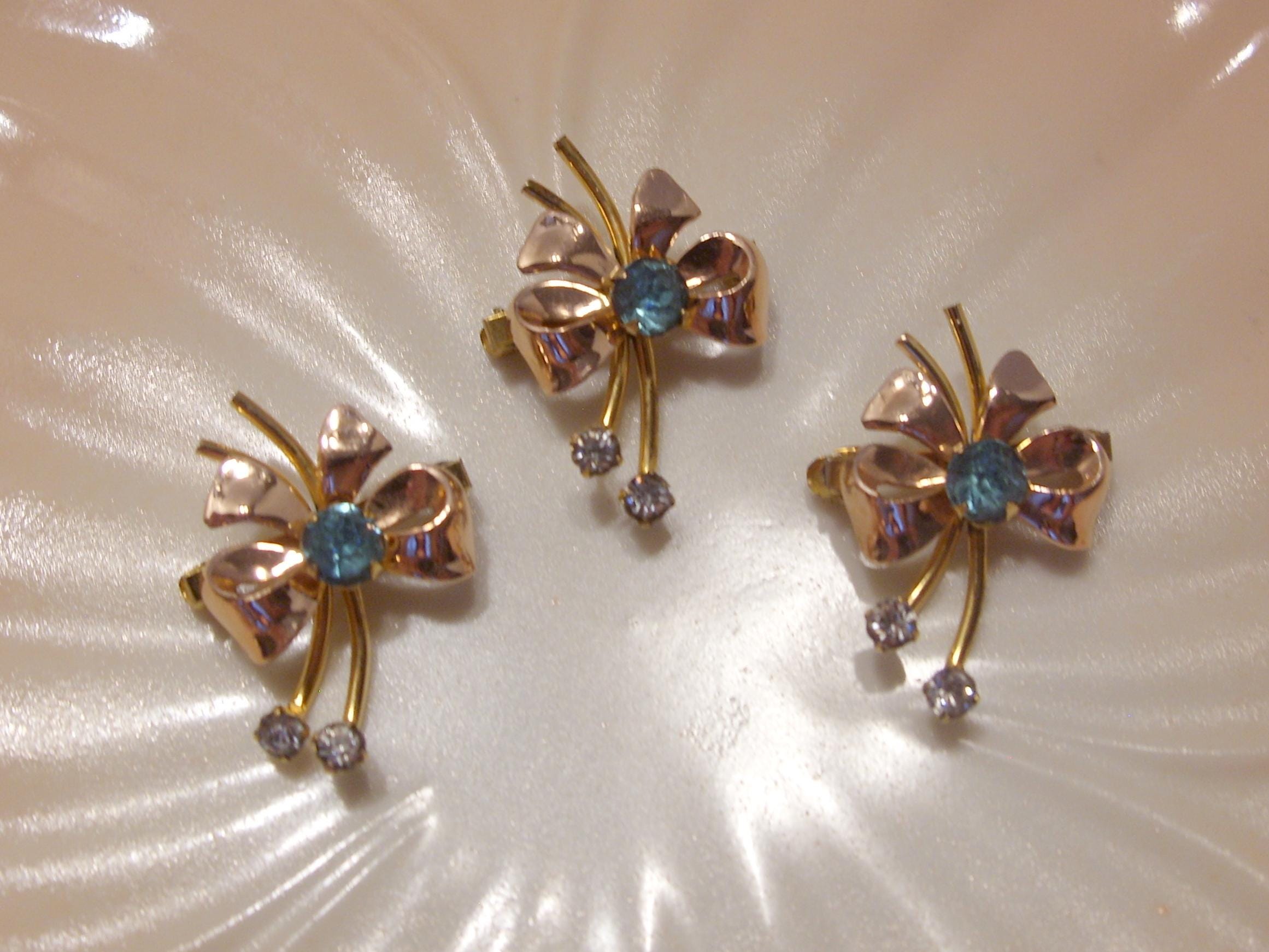 Gorgeous VAN DELL STERLING 12K GF Signed Vintage Brooch with