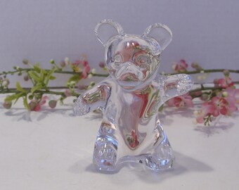 Daum Crystal Vintage Teddy Bear Figurine - Made in France