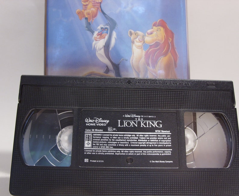 Lion King VHS Video Tape Movie A Walt Disney Masterpiece Home Etsy