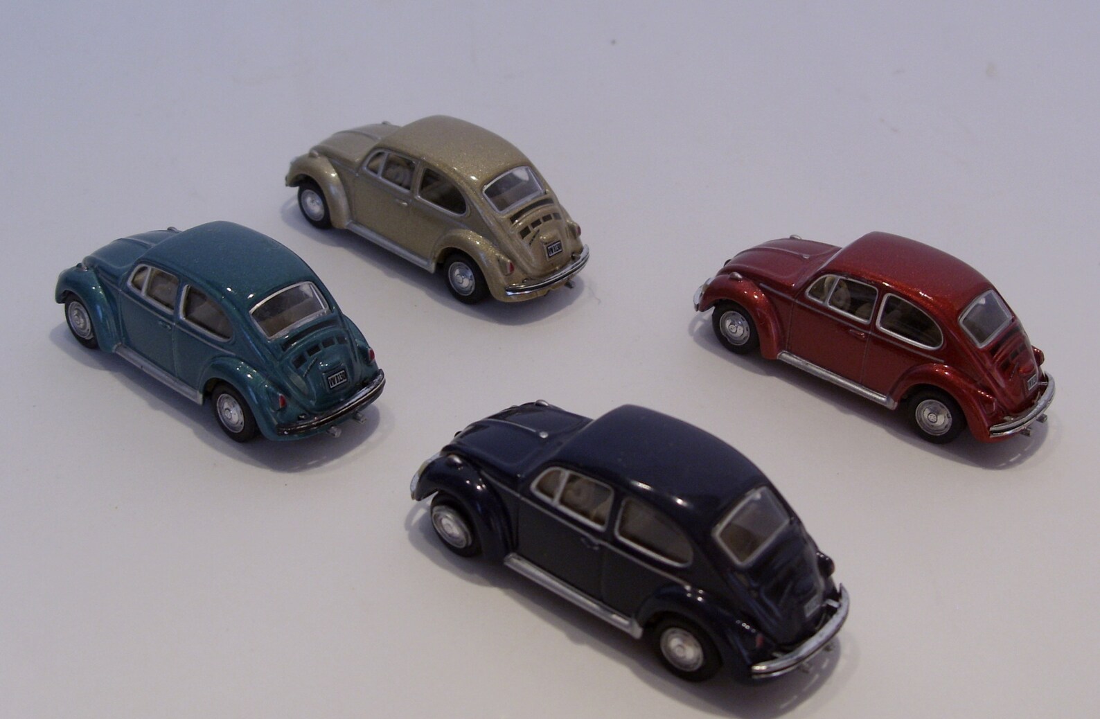 Die Cast VW Beetle Vehicles Set of Four Vintage Volkswagon Bug Etsy