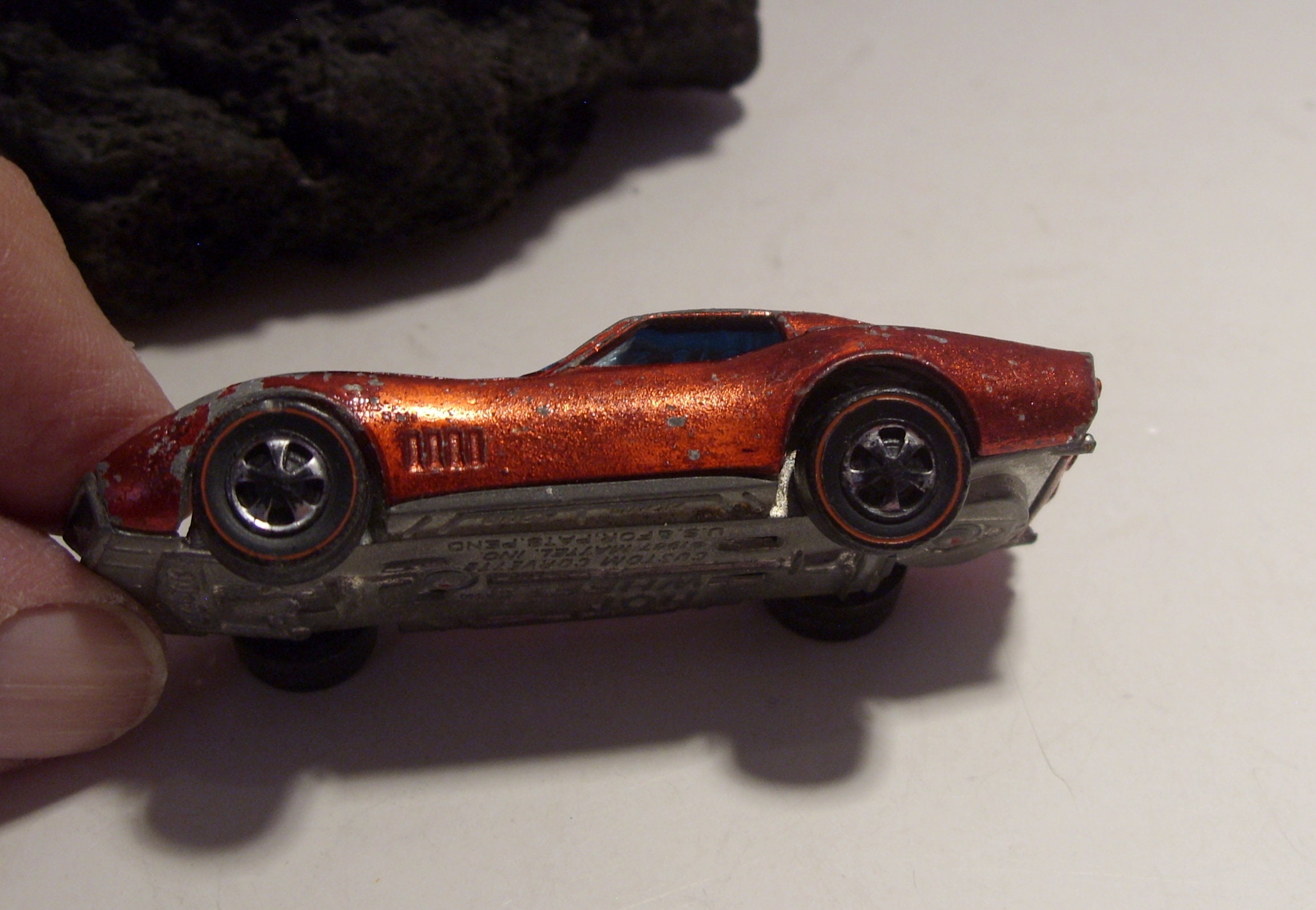 Vintage 1967 Hot Wheels Corvette: Red Line Wheels, Hong Kong