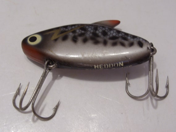 Heddon Mid Century Vintage Super Sonic Fishing Lure is Gray and Black With  Two Three Prong Hooks Used Lure Has Scratches, Crazing SOLD AS IS -   Canada