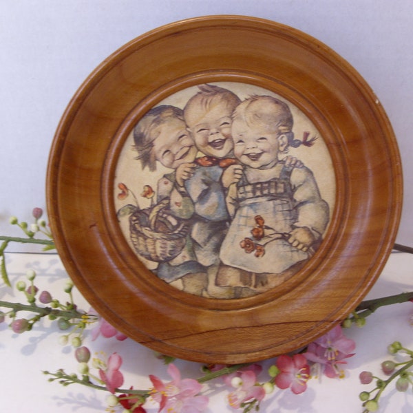 Reuge Wall Hanging Music Box Swiss Movement Made in Western Germany Plays "Taler du Musst Wandern" a German Children's Song