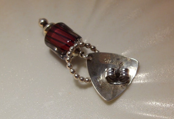 Sterling Silver Drop Dangle Pierced Post Earrings… - image 5