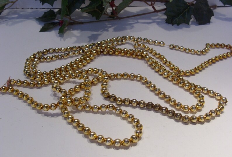 Gold Mercury Glass Garland Vintage Christmas Tree Glass Etsy
