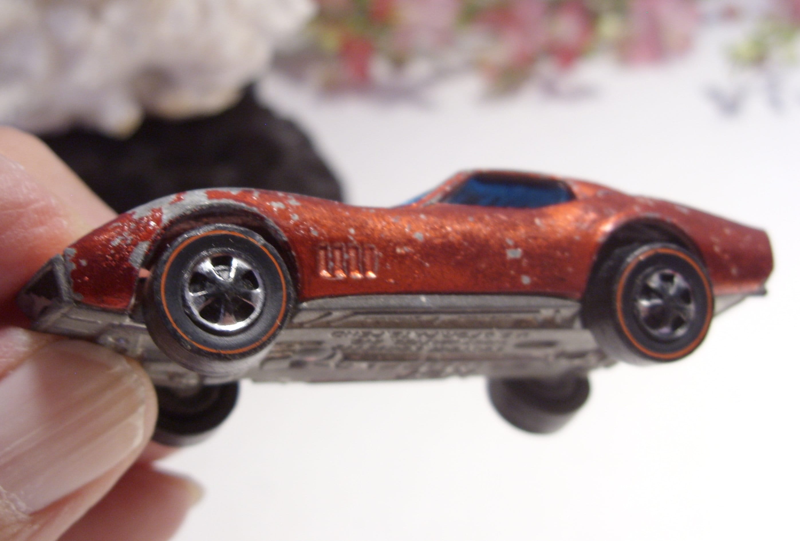 Vintage 1967 Hot Wheels Corvette: Red Line Wheels, Hong Kong