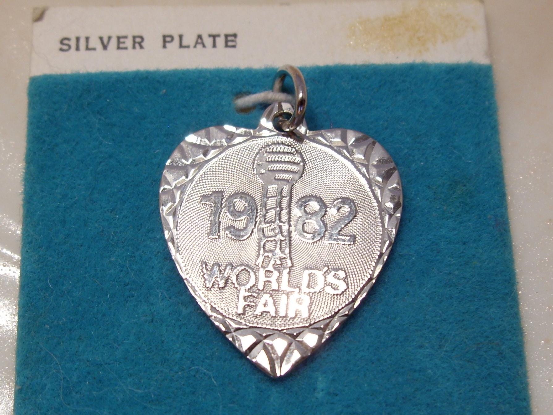 1982 World's Fair Heart Charm: Knoxville Silver Plate Souvenir - Etsy
