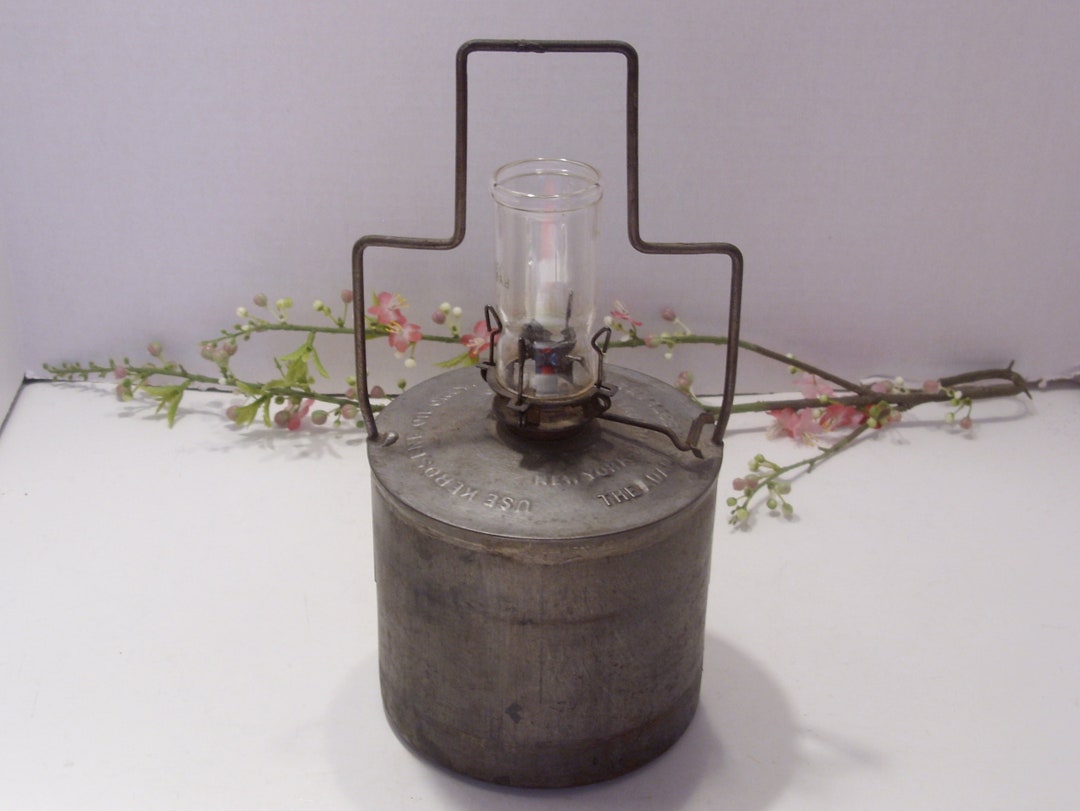 Rare Antique Railroad Lantern: Adams & Westlake Pyrex Shade