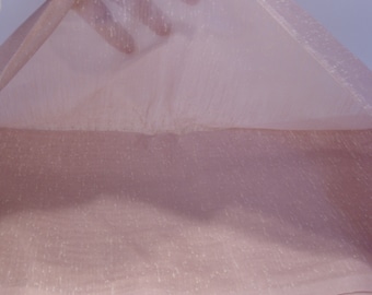 Vintage Pink Sheer Seeded Fabric: 8 Yards, 60 Inches Wide