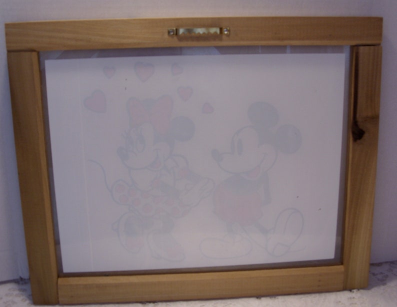 Mickey and Minnie Mouse Framed Painted Glass Artwork Vintage Etsy