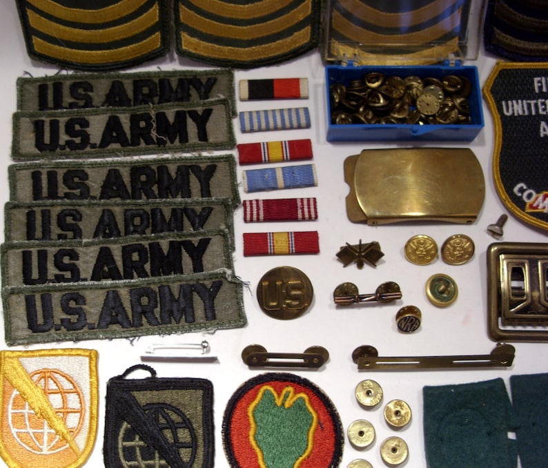 Korean War Army Patches Ribbons Buttons Chevrons Etc. Lot Etsy