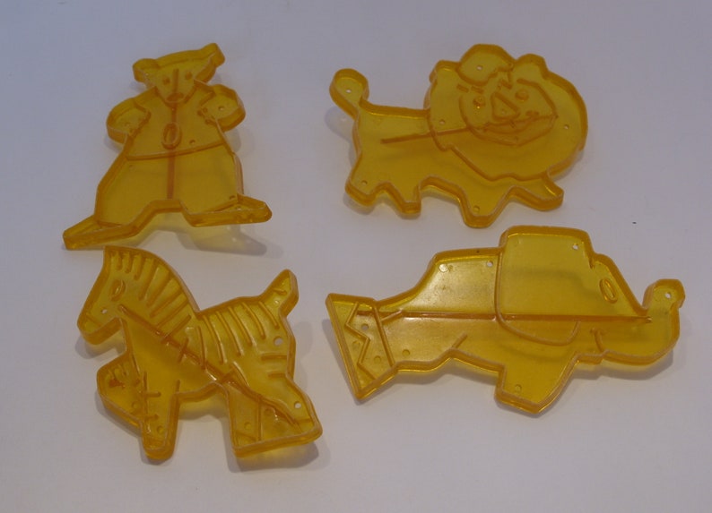 Circus or Zoo Animal Cookie Cutters Set of Four Vintage Etsy