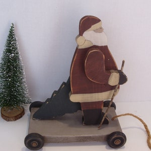 It is lovingly Carved and Painted by Russian Artists Author's Figurine Wooden Christmas Tree Roly-Poly Toy Handmade Wooden Toy Gift Home Decor.