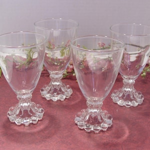 Vintage Candlewick Clear Glass Juice Glasses - Set of 4