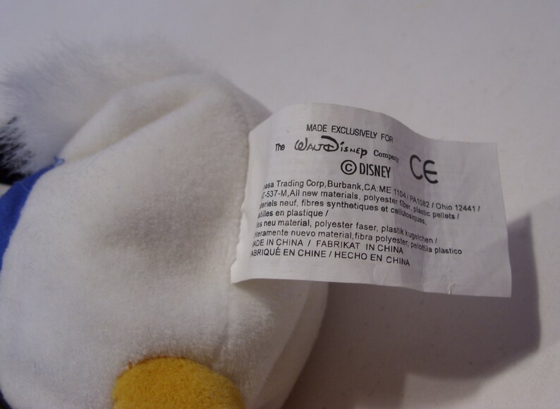 Donald Duck Bean Bag Plush Stuffed Toy Vintage Walt Disney Etsy
