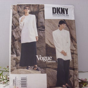 Vintage Vogue UNCUT Pattern: Donna Karan DKNY Jacket, Skirt, Pants (Sizes 14-18)