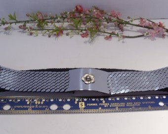 Vintage Silver Fish Scale Ladies Belt With Silver Metal  display picture 1