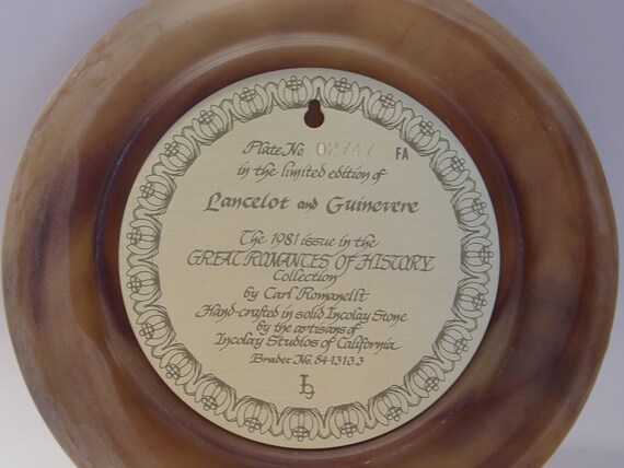 Lancelot And Guinevere Incolay Cameo Collector Plate Third Etsy