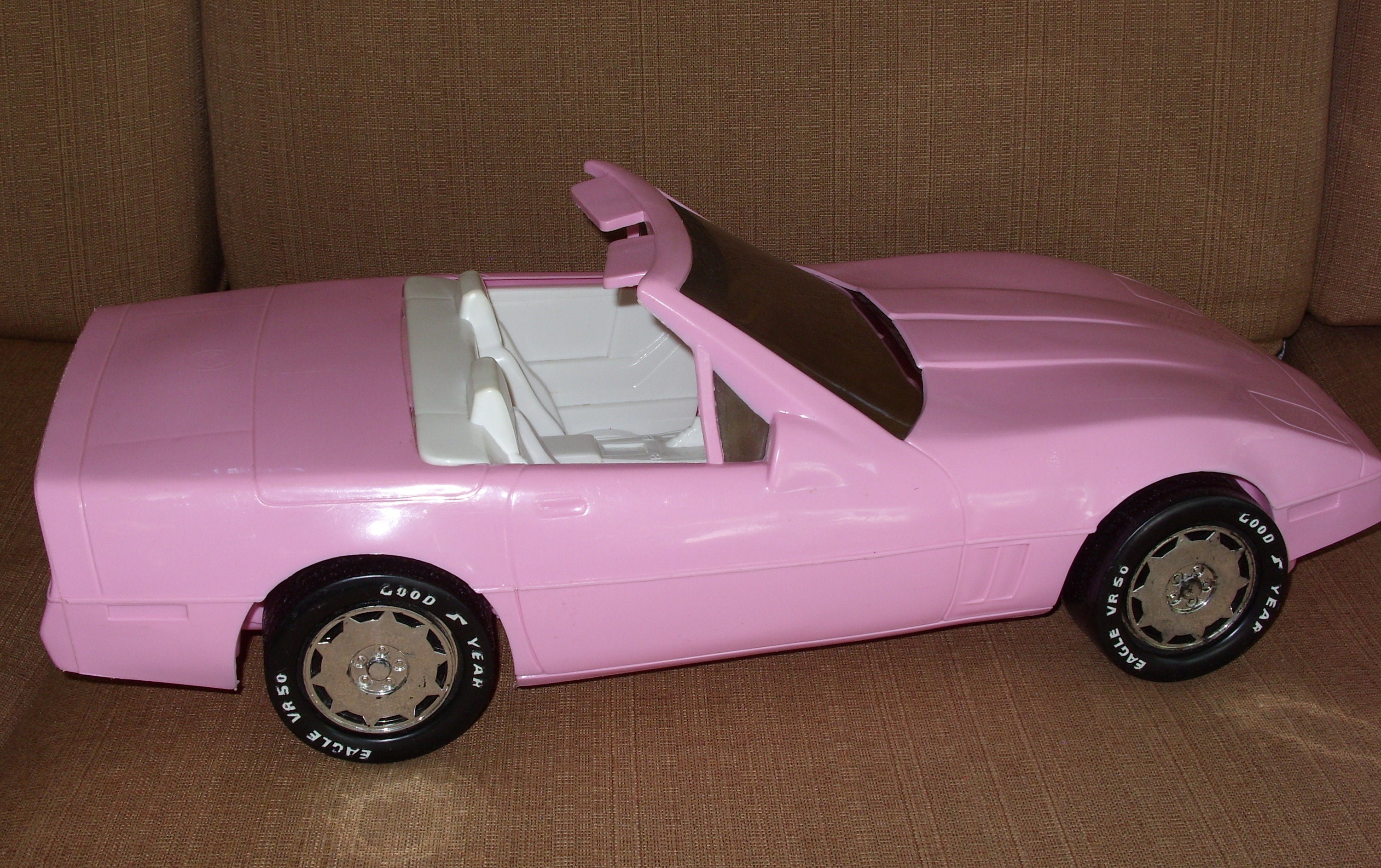 Pink Corvette Vintage Toy Car Barbie Doll Size American Plastic Toys Inc Vintage 1980 s Pink Corvette Fits Barbie and Other Fashion Dolls Etsy Ireland