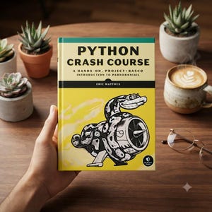 Python Crash Course Book, Hands-On Project-Based Introduction to Programming, Physical Paperback English Book, Coding Guide for Beginners