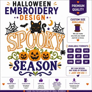 Halloween-Stickdatei: Schwarze Katze mit Kürbis, Spinnennetz-Design (DST, PES, JEF, VP3)