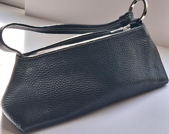 Minibolso/bolso baguette vintage de piel granulada de Cole Haan