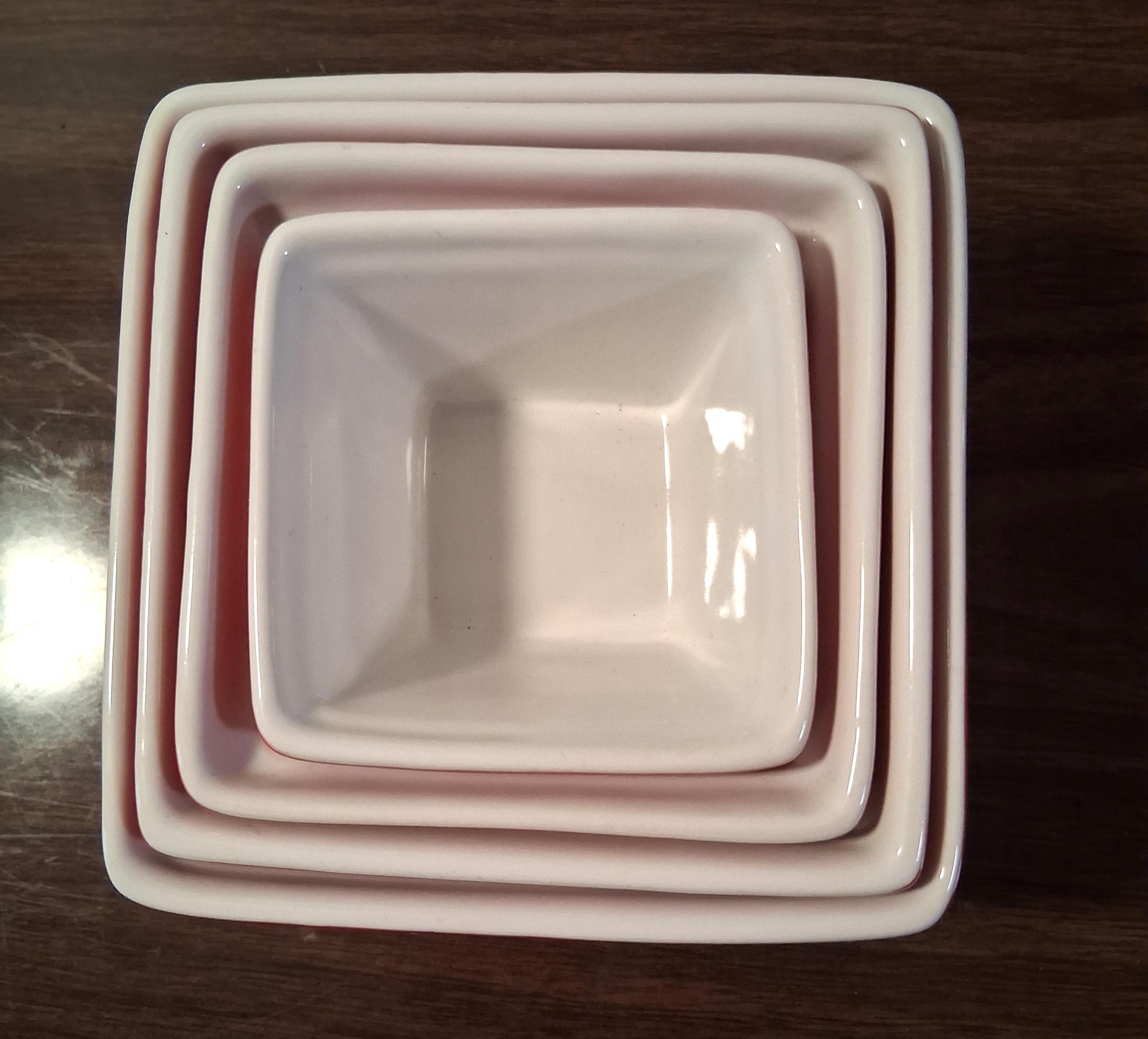 Red Rocqgroup Ramekin BIA Hand Glazed Nesting Ramekins Red Square Set of 4 Oven Safe - Etsy