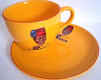 BANANIA CPC France Yellow Cup & Plate (y a' bon..) Editions Clouet Rare Vintage