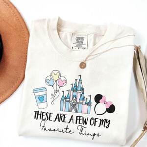 These are a Few of my Favorite Things png, Mickey balloons, magical castle, minnie ears, mouse ears, mickey coffee png, vacay mode, trip