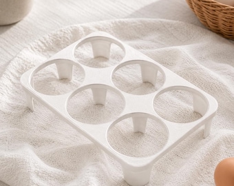 Minimalist Egg Holder | 3D Printed Egg Tray | Kitchen Counter Organizer | Farm Fresh Egg Storage | Handmade Modern Kitchen Decor