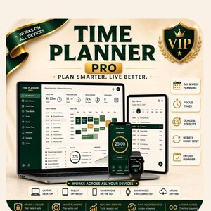 Hourly Planner & Daily Schedule | Time Blocking Planner with Focus Timer, Task Manager, Routines, Goals | Time Management Planner App