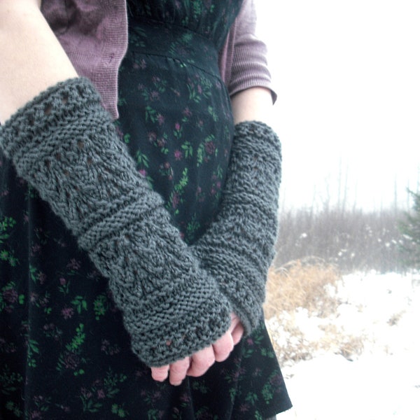 Fingerless Gloves Wool Arm Warmers Wrist Warmers Long Arm Warmers Soft Winter Mittens Womens Gothic Texting Gloves Charcoal Grey