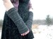 Fingerless Gloves Gothic Arm Warmers Wrist Warmers Long Arm Warmers Soft Winter Mittens Womens Gift For Her Texting Gloves Charcoal Grey 
