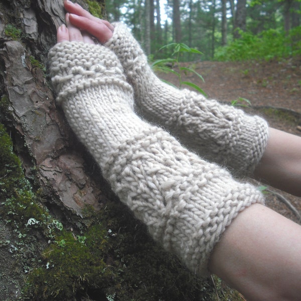 Fingerless Gloves, Knit Fingerless Gloves, Wool Fingerless Gloves, Wool Arm Warmers, Wrist Warmers, Knitted Gloves, Mori Girl,  Arm Warmers