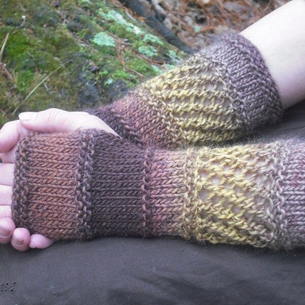 Fingerless Gloves, Knit Fingerless Gloves, Wool Fingerless Gloves, Wool Arm Warmers, Wrist Warmers, Knitted Gloves, Autumn Colors