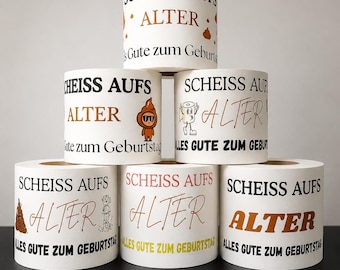 Scheiß aufs Alter Geldgeschenk | Klopapier Banderole Geburtstag | PDF Sofort Download | Last Minute Geschenk Lustig