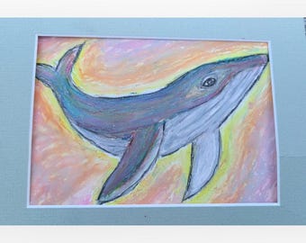 Ocean animals in oil pastel
