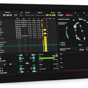 Tableau de bord tactile USB DC Simtech 10" pour simulation de course | Compatible SimHub (support RAM inclus)