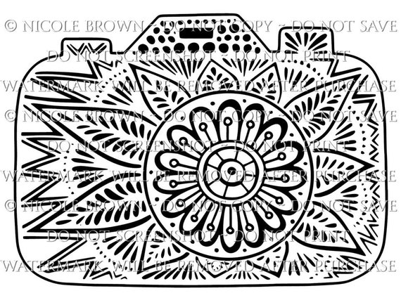 Download Camera Mandala Svg Cut File For Silhouette Cricut Brother Etsy