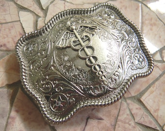 Medical Belt Buckle, Caduceus, Pharmacy Tech, RN Nurse Graduation Gift, Physical Therapy, Physician Assistant, Surgeon, Veterinarian, Doctor