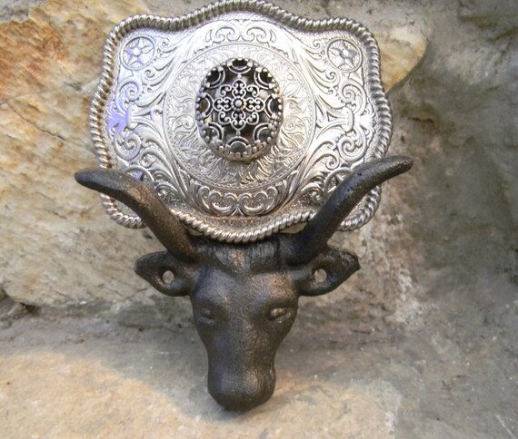 Cast Iron Wall Hook, Orange Western Animal Knob, Coat Rack, Farmhouse  Skull, Cow Drawer Pull, Cabinet Handle, Farm Animal Country Decor