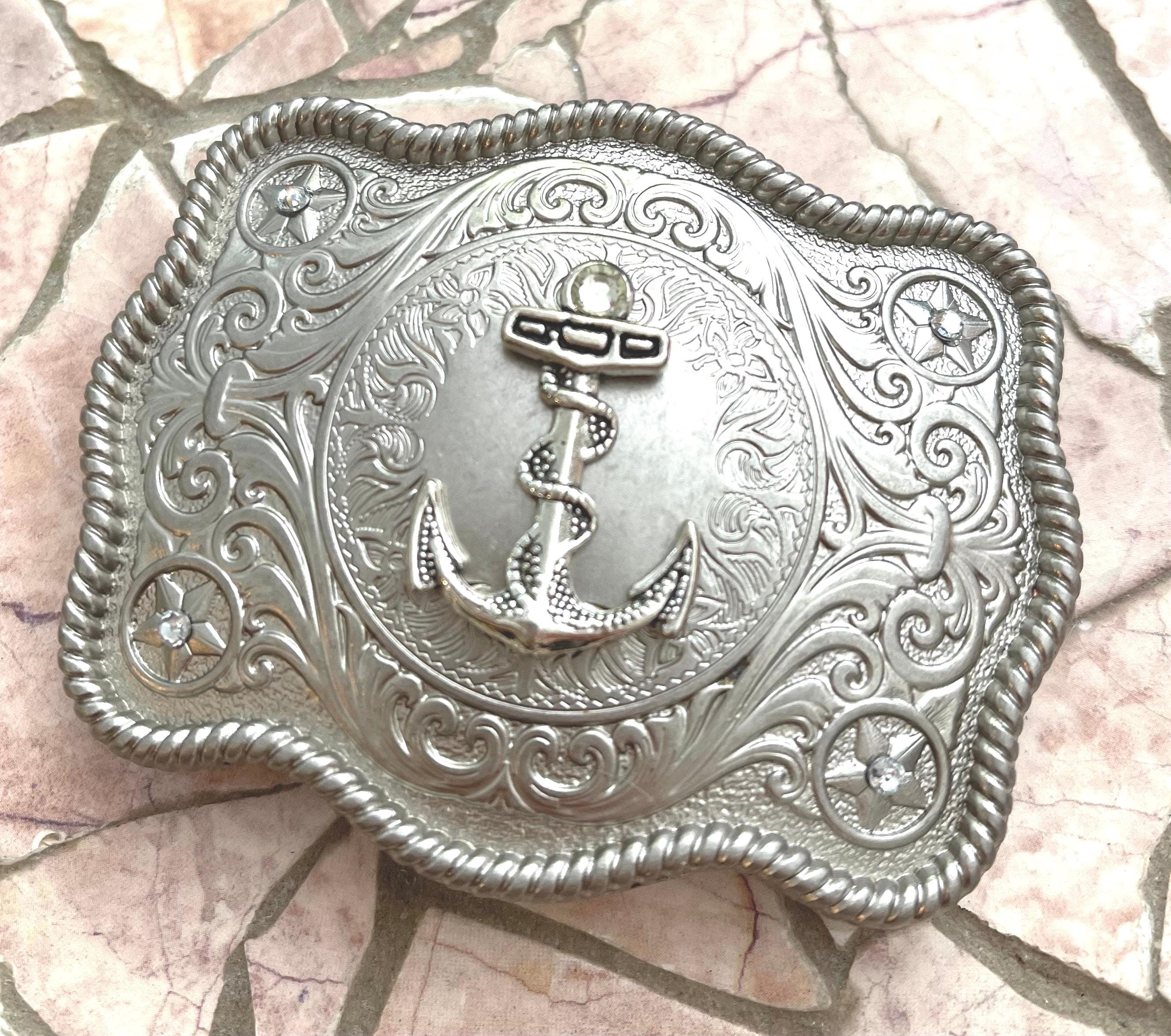 Silver Tone Rhinestone Letter‎ W Initial Belt Buckle Fashion Accessory Initial Belt Buckle Necklace Gold - Ultra Mini | SpurWest  main image 2