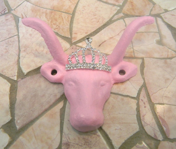 Pink Princess Hook Animal Skull Knobs Crown Drawer Pull Etsy