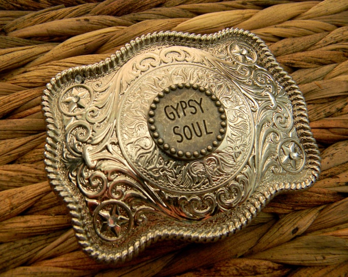 Gypsy Soul Belt Buckle, Gypsy, Boho Free Spirit Buckle, Gypsy Cowgirl ...