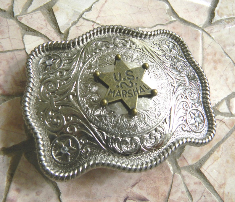 Sheriff Badge Belt Buckle Law Enforcement Deputy US Etsy