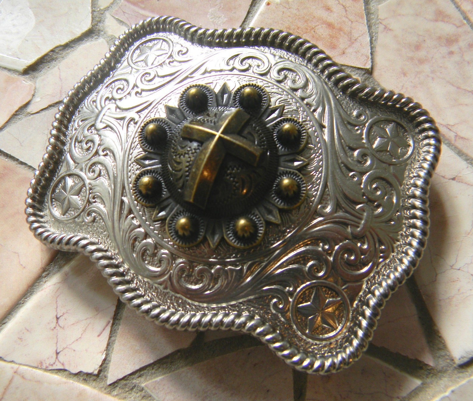 Silver Cross Belt Buckle Western Cross Custom Christian Belt Etsy