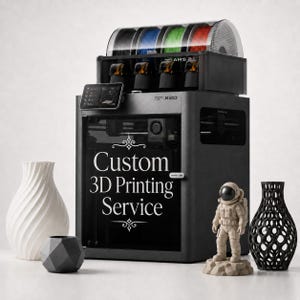 Servizio di stampa 3D personalizzato: stampa i tuoi file STL in PLA/PETG e altri materiali.