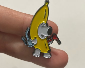 Smoking Brian Peanut Butter Jelly Time Hat Pin - Family Guy accessory - Banana Suit - 420 pin