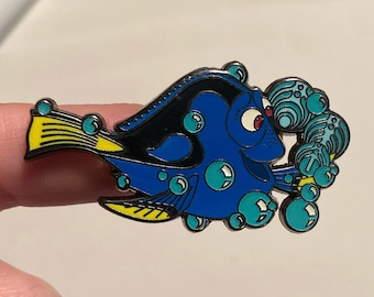 Dory Just Keep Swimming Enamel Music Festival Pin - Basshead Pin - Bubble Bass Pin